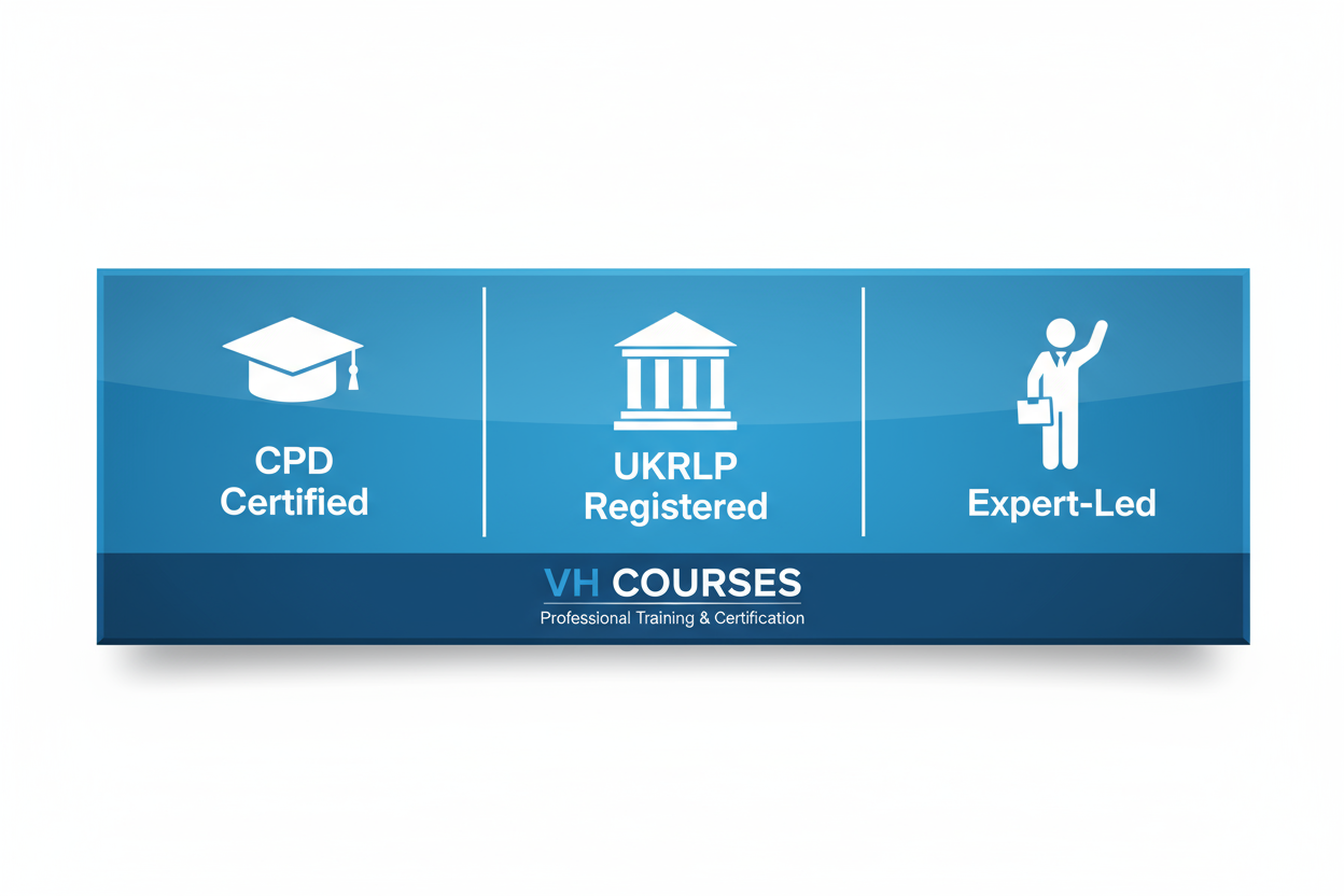 do an image in line with: 🎓 (CPD Certified), 🏛️ (UKRLP Registered), 👩‍🏫 (Expert-Led)